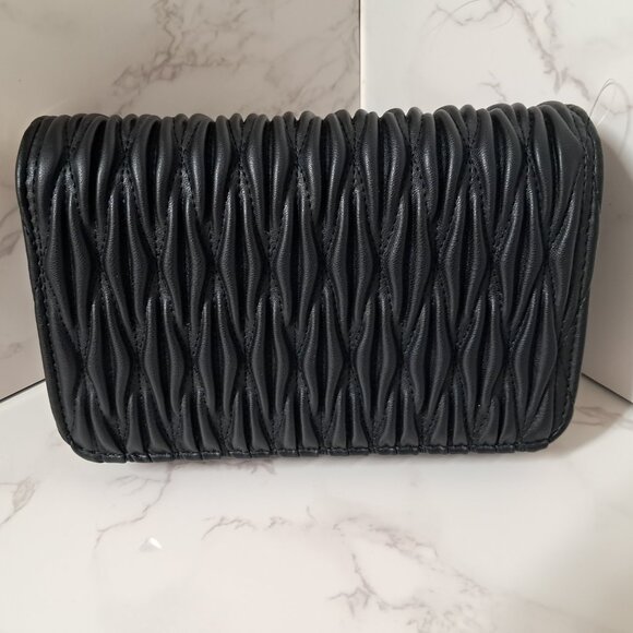 Valentino Orlandi Black Crossbody Bag with Gold Accents - Picture 3 of 4